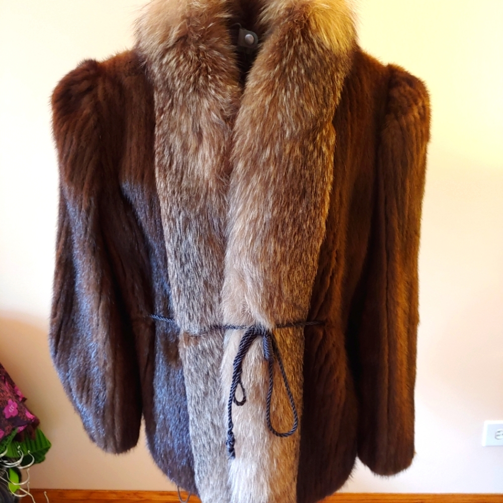 💜Vintage Brown Mink Fur Jacket💜